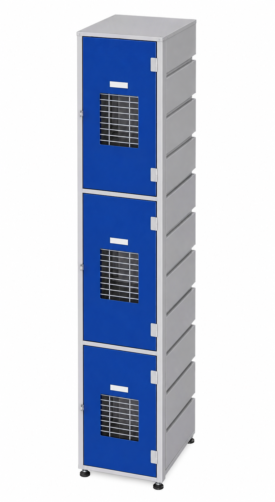 Plastic Locker - 3 Tier with Mesh Door (Flat/Slant Top)