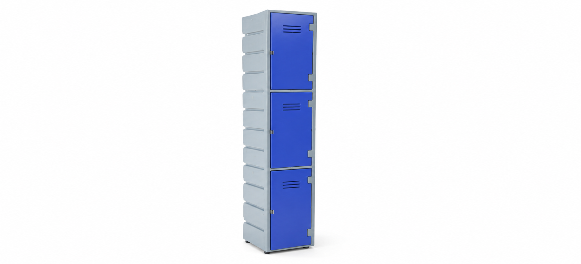 Plastic Locker - 3 Tier with Solid Door (Flat/Slant Top)