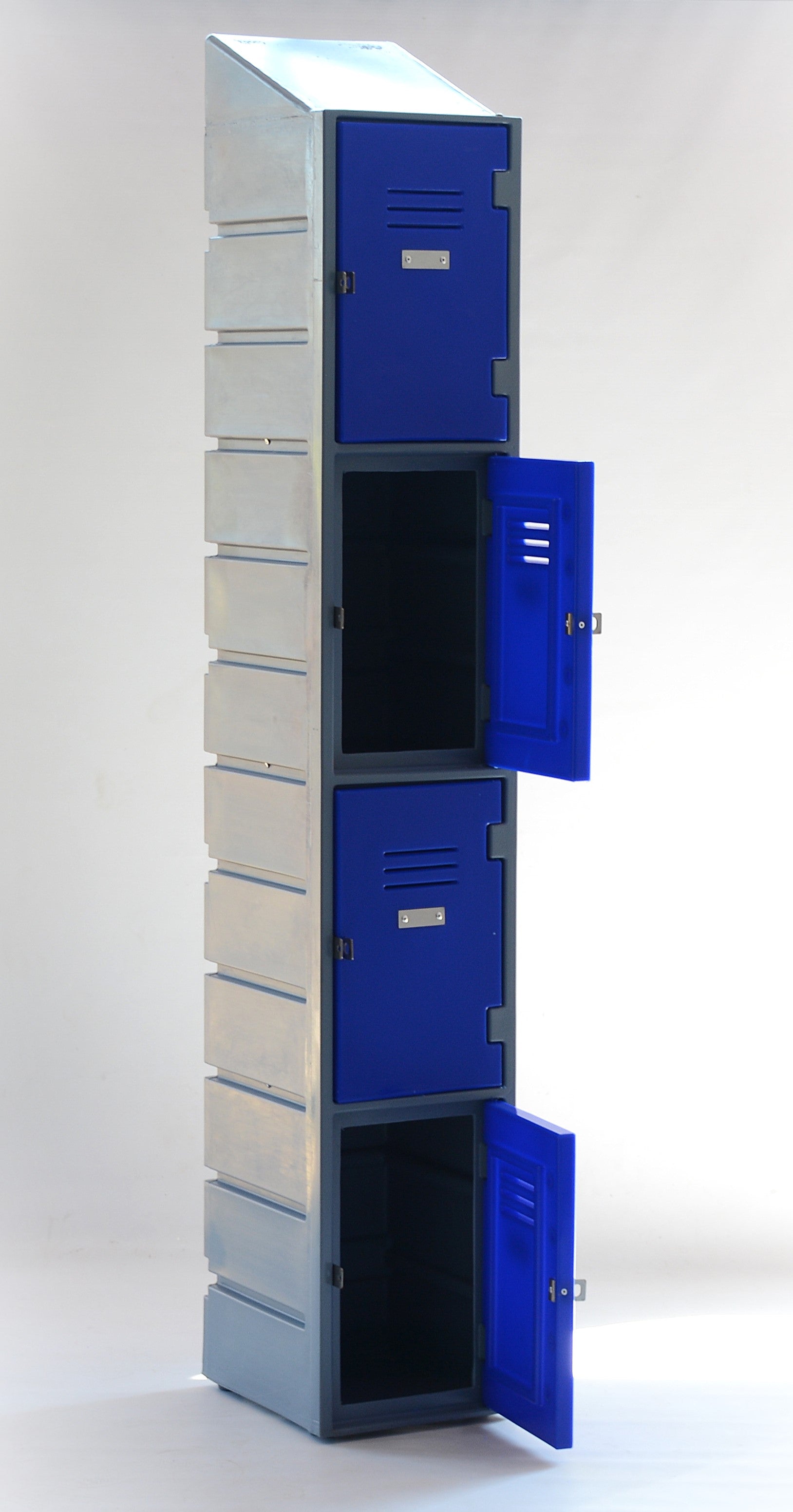 Plastic Locker - 4 Tier Flat/Slant Top