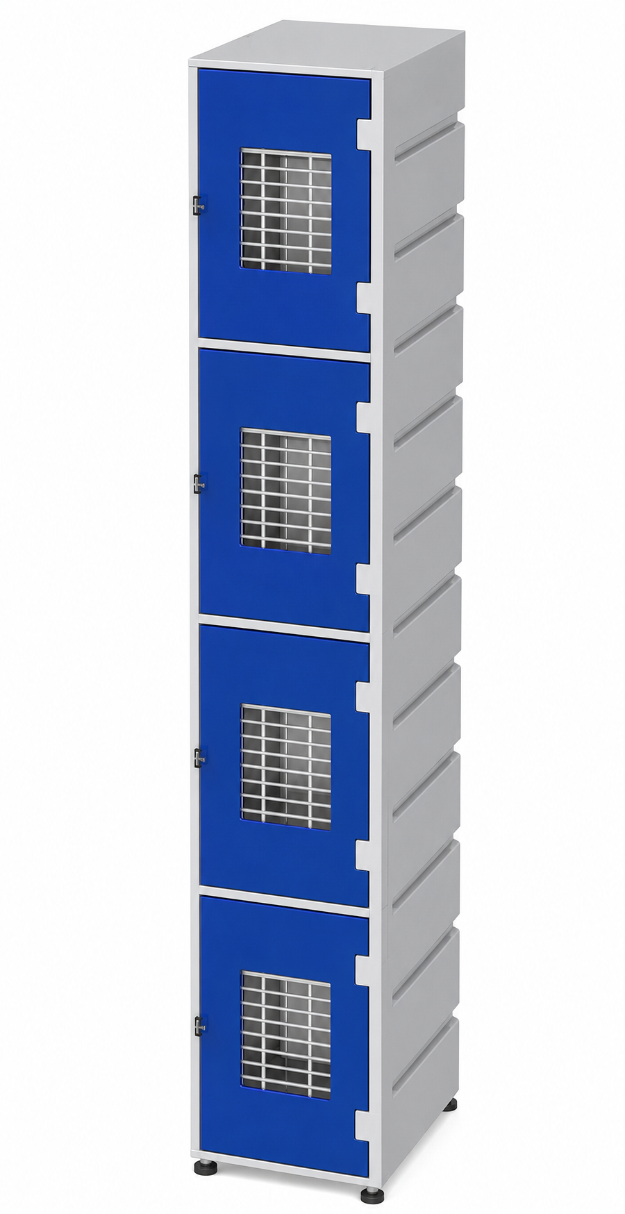 Plastic Locker - 4 Tier with Mesh Door (Flat/Slant Top)
