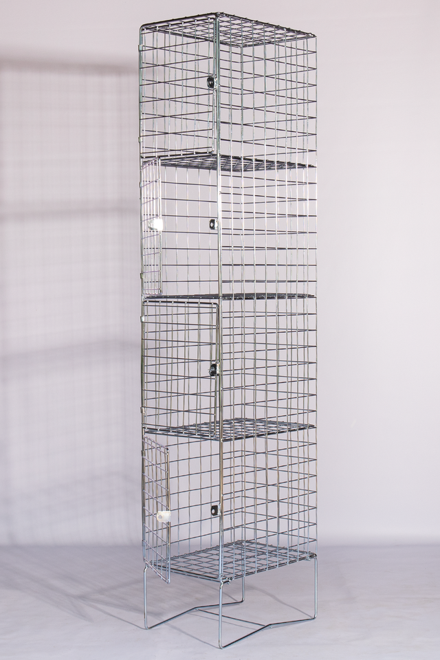Stackable Wire Lockers Wire Locker - 4 Tier – TrolleyQuip International