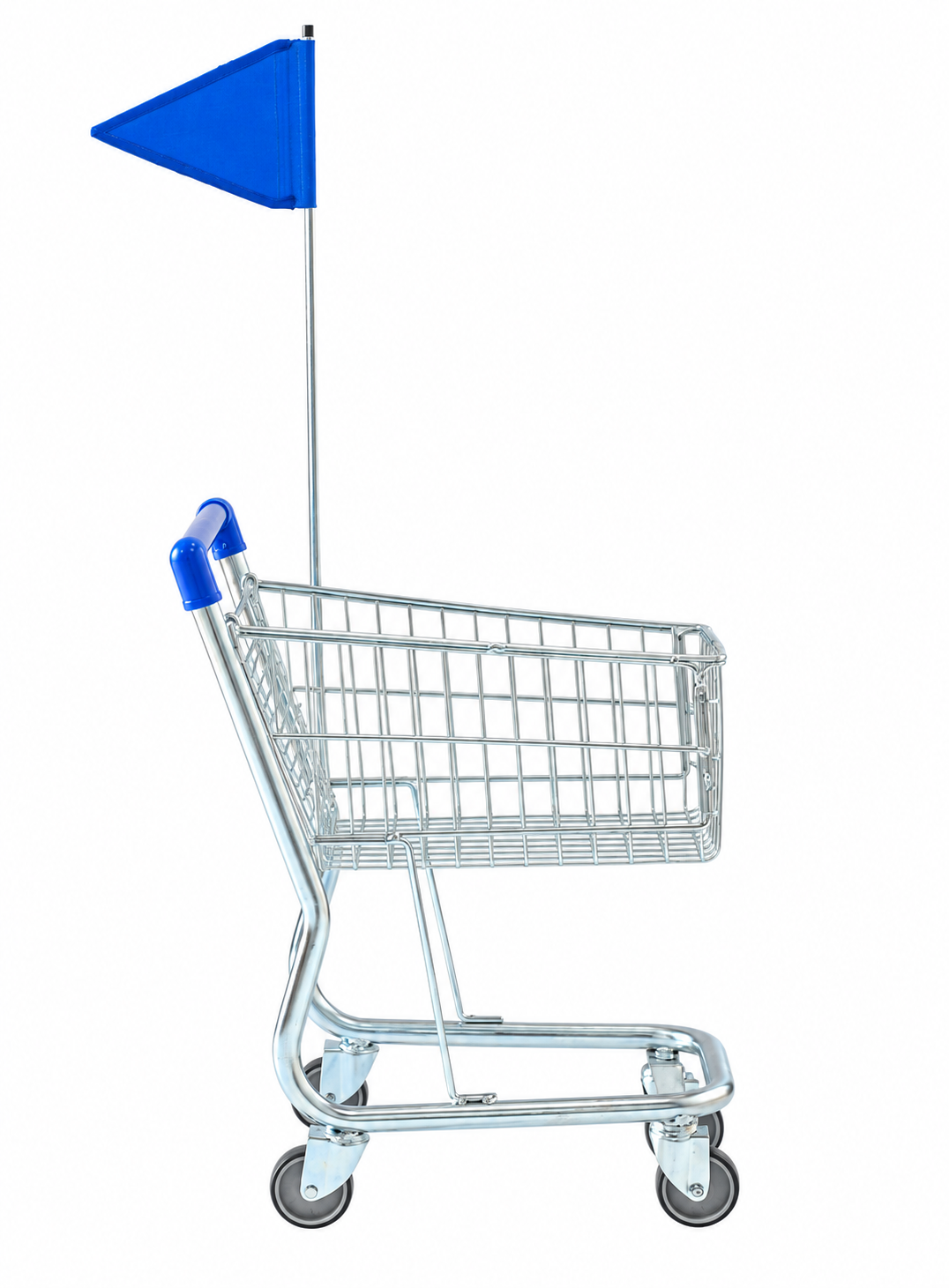 Kiddies Trolley - Galvanized with Flag