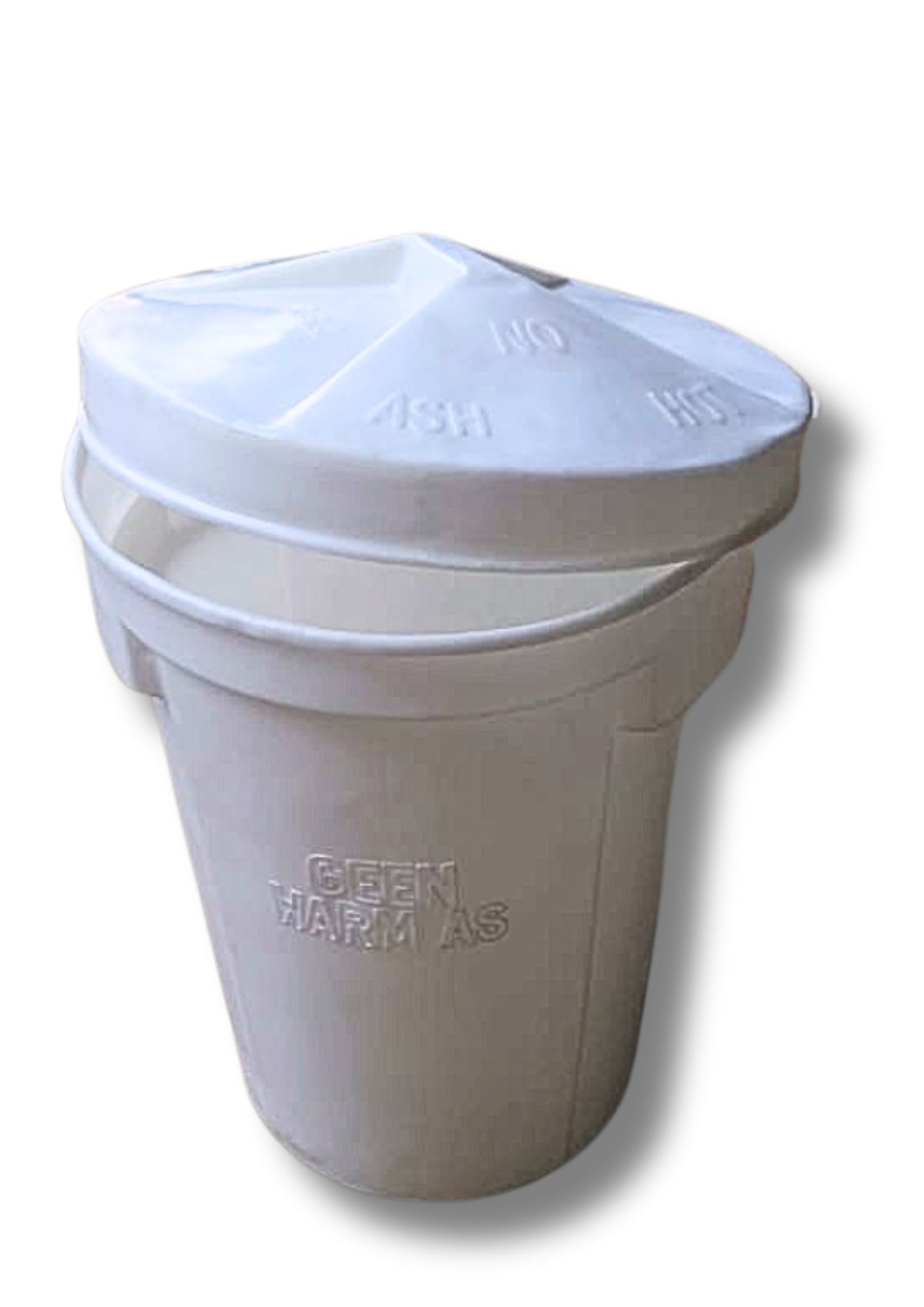 White Plastic Bin with Lid 85L